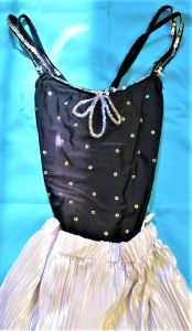 Kids Costumes to Hire - Disco Girl - Black leotard & Skirt 